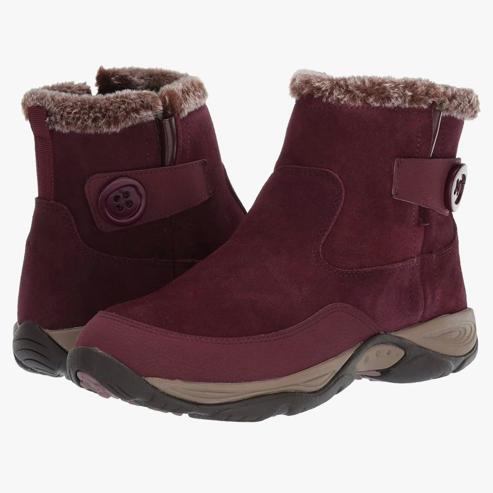 Easy Spirit Excel Cold Weather Booties Burgundy Dark Red Size 6